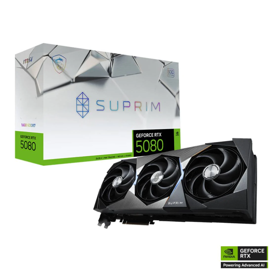 MSI GeForce RTX™ 5080 16G SUPRIM SOC Graphics Card - ﻛﺮت اﻟﺸﺎﺷﺔ